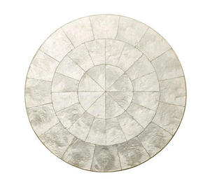Sous-plat rond en nacre naturelle fait à la main, mosaïque, chargeur personnalisé, décoration de table de mariage, OEM ODM, vente en gros - Product Image 1