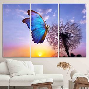Toile imprimée Dandelion Sunrise View : décoration murale élégante, lot de 3 toiles - Product Image 1