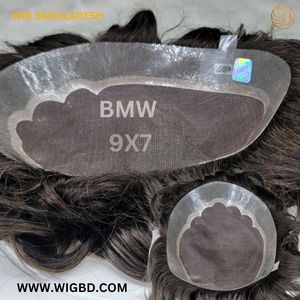 BMWFront Lace Wig | 100% Remy Indian <b>Hair</b> | Mono Base | Deep Wave & Kinky Straight | Natural Hairline | 6mm - Product Image 2