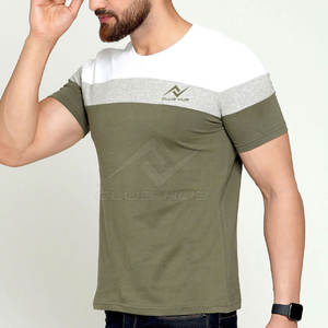 Cómodas camisetas de ropa informal para hombres 100% algodón sólido liso teñido precio razonable - Product Image 2