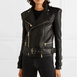 Veste en cuir pour femmes en gros 2025 Design classique tricoté respirant écologique léger hiver de haute qualité - Product Image 3