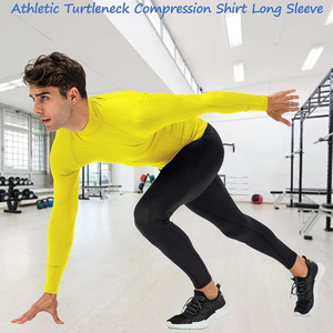 Baselayer chemise de Compression à manches longues hommes équipement d'entraînement hauts de sport vêtements de sport à séchage rapide - Product Image 3