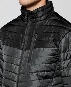 Nouveauté Veste matelassée à capuche pour homme, doudoune personnalisée, mode hiver, chaude, bicolore à blocs de couleurs - Product Image 6