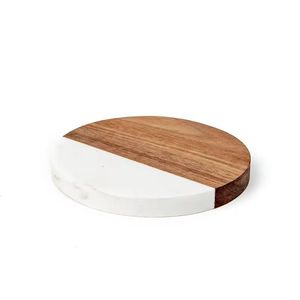 Posavasos de marbal artesanal, posavasos de madera de mármol para el hogar, oficina o casa de hotel, calentamiento para uso en la mesa, tazas y bebidas con estilo - Product Image 1