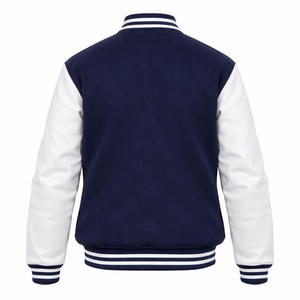 แจ็คเก็ตวาร์ซิตี้คลาสสิกสำหรับผู้ชาย ตัวเสื้อทำจากผ้าขนสัตว์ แขนเสื้อทำจากหนัง แจ็คเก็ตเลตเตอร์แมนแบบนักศึกษา ผู้ผลิตแบบ OEM - Product Image 2