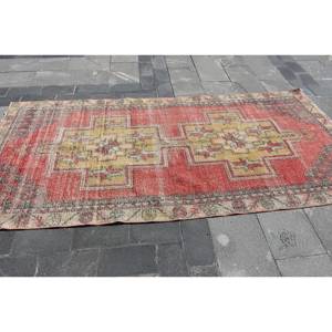 Alfombra turca de estilo Kilim de área grande de 9 'x 12', diseño de retazos rojo y amarillo, respaldo de látex, alfombra modelo de habitación de 10mm de espesor - Product Image 3