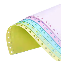 Papel Continuo sin Carbón NCR CB CFB CF A4 210x297mm, Papel para Computadora de 2-3 Capas, Perforado para Alimentación por Pin, para Facturas y Uso en Oficina