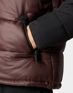 Veste d'hiver matelassée en nylon à blocs de couleur pour homme avec logo personnalisé en gros, coupe-vent, chaude, vêtements d'extérieur pour homme, veste gonflée - Product Image 6