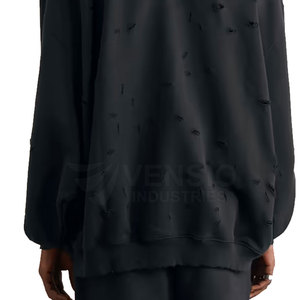 Sudadera con Efecto Desgastado de Primera Calidad, 100% Algodón, Logotipo Personalizado, Impresión Digital, Corte Regular, Técnica Puff, Invierno - Product Image 5