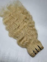 Cheveux Indiens 613 Bouclés, Trame Double Plate Faite à la Machine, Décolorés, Grade 10A Remy, Sans Nœuds, Compatibles Teinture, Couleurs Plus Claires, Cheveux Humains