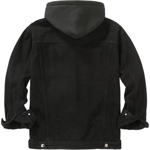 Veste en jean chaude d'hiver pour homme avec design et boutons personnalisables, veste coupe-vent - Product Image 5