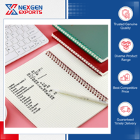Carnet de notes en cuir Nexgen Exports avec reliure spirale PP, 80 feuilles, couleur et logo personnalisés, OEM/ODM, échantillon en 7 jours