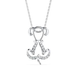 Collier avec pendentif en forme de chien en diamant de laboratoire certifié IGI, en or massif 14 carats, pour cadeau de parent, bijoux fins minimalistes, vendeur d'Inde - Product Image 3