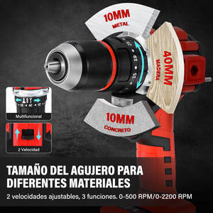 Trapano a Percussione Pointekx 21V Brushless con Mandrino da 13mm, Batteria 3.0Ah, Rosso e Nero, Utensile Elettrico Professionale per Uso Domestico - Product Image 5