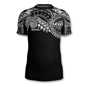 Camiseta Rashguard de manga corta a la moda, tela flexible suave, diseños personalizados coloridos para marcas y promociones de ropa deportiva - Product Image 2