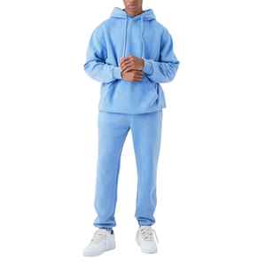 Conjunto Deportivo de Felpa de 340g con Lavado Ácido y Logotipo Personalizado de Street Pro Industries, Corte Regular, Traje Deportivo de Algodón para Hombre - Product Image 1