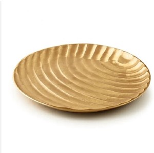 Plateau de service décoratif en aluminium rond moderne pour la décoration intérieure Plateaux à bijoux Cadeaux de mariage à bas prix - Product Image 1