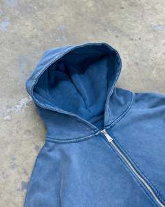 Premium Quality Trendiness Custom Oversized <b>Mens</b> Zip up Hoodie Dtg Streetwear Sun Faded Zip up Hoodie Double Zip Hoodie for <b>Men</b> - Product Image 3