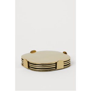 Posavasos de metal personalizado hecho a mano al por mayor, posavasos con acabado dorado para Decoración de mesa de hogar y boda, precio al por mayor - Product Image 1