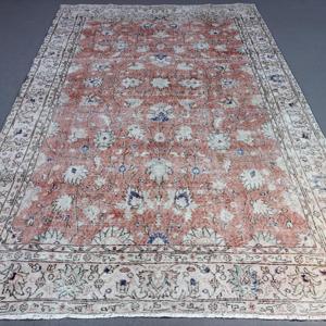 0.6x11.2 ft <b>Runner</b> Turkish Rug, <b>Red</b> Bordered Vintage Rug - Product Image 1