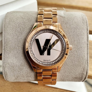 MK3477 moda coreana orologio da donna vetro minerale quadrante cronografo grande Logo lusso acciaio inossidabile 16mm fascia quarzo - Product Image 5