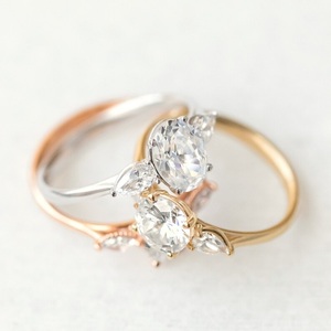 Bague en diamant cultivé en laboratoire ovale IGI Bague en diamant créée en laboratoire en or 14 carats pour mariage et bague de fiançailles ou bande - Product Image 5