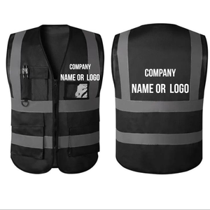 Gilet de sécurité respirant en maille polyester, classe 2 ANSI, imperméable, avec ceinture réfléchissante, LED clignotante, design détachable pour travaux de construction - Product Image 3