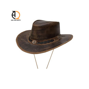 Chapeau de cowboy occidental pour adulte, léger, en cuir, chapeau bob - Product Image 1