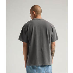 Logo surdimensionné col rond à manches courtes T-Shirt hommes gris décontracté hauts surdimensionné chemise rue Hip Hop lettre impression T-Shirt - Product Image 2