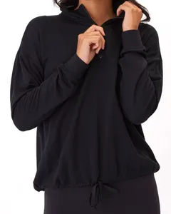 Sweat-shirt élégant pour femmes Pull à épaules tombantes Arrivée Sweat-shirt pour femmes dans différents styles Sweat-shirt avec logo personnalisé pour femmes - Product Image 1