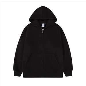 450 gsm Men's 100% Heavy Cotton Winter Zipper <b>Hoodies</b> Plus Size French Terry Hooded Pullovers Solid <b>3d</b> Puff Print Tops - Product Image 4