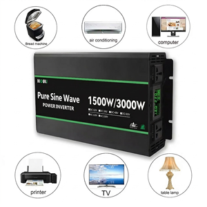 อินเวอร์เตอร์พลังงานแสงอาทิตย์แบบไซน์เวฟ HOULI 3000W สำหรับติดตั้งบนยานพาหนะ แปลงไฟ DC12v-24v เป็น 220v สำหรับใช้ในบ้านและยานยนต์ ความถี่เอาต์พุต 50Hz และ 60Hz - Product Image 6