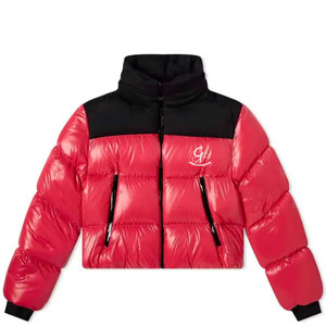 Chaqueta acolchada brillante al por mayor de alta calidad con chaquetas acolchadas superiores transpirables personalizadas para mujer - Product Image 1