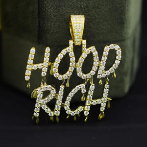 Custom <b>Name</b> Hood Rich Bling Pendant 925 Silver With Moissanite Diamond Personalized Fine Jewelry Pendants & Charms - Product Image 1