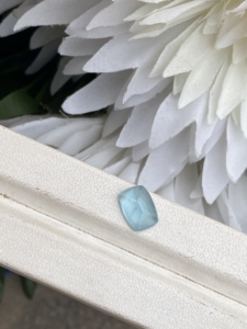 Cabochons en forme de coussin aigue-marine de couleur naturelle avec une pierre précieuse en vrac de bon lustre pour la fabrication de bijoux 2.70 carats - Product Image 3