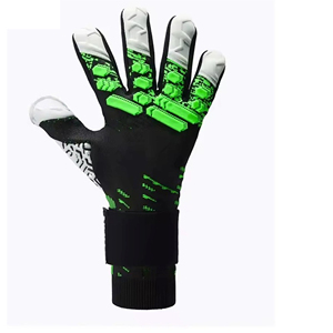 Gants de gardien de but professionnels en cuir, imperméables, respirants, doigts allongés, paume antidérapante pour l'entraînement au football en extérieur - Product Image 2