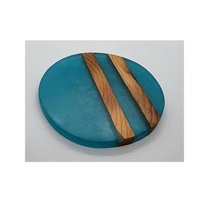 Posavasos de madera de oliva Posavasos de bebida epoxi Alfombrilla y almohadillas para Decoración de mesa Bodas y fiestas Eventos - Product Image 5