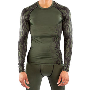 High Quality Full Sublimation Gym Fitness Compression Shirts Long Sleeve Rash Guard Mma <b>Rashguard</b> for Men - Product Image 1