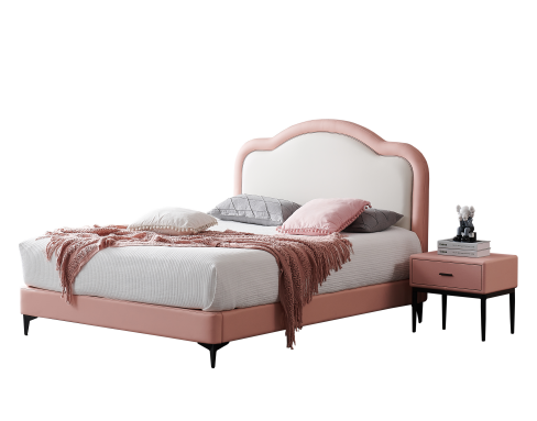 Modern Houten Jongensmeisjes Kinderbedmeubilair Nieuw Ontwerp King Queen Size Kinderen Roze Schattig Kinderbed Luxe Slaapkamermeubilair