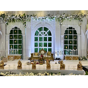 Última Tendencia en Decoración de Escenarios de Boda Clásicos Modernos con Panel de Puerta de Fibra de Vidrio Ligero de Fabricante - Product Image 2