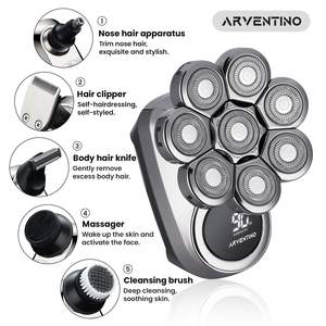 Kit de Afeitado Eléctrico 6 en 1 con Alimentación USB para Hombre, con Pantalla LED, Inalámbrico, Portátil e Impermeable IPX7 - Product Image 5