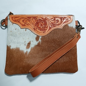 Western Tooled Wallet Bolso de cuero de piel de vaca Bolso de cuero de herramientas manuales Monedero más vendido a un precio asequible - Product Image 2