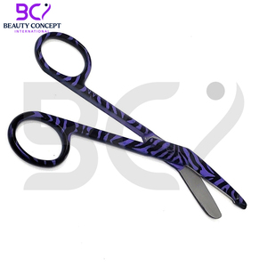 กรรไกรตัดผ้าพันแผลสำหรับผ่าตัดใหม่ล่าสุดทำจากสแตนเลสสีดำและสีม่วง - Product Image 3