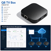 BOXPUT Q8 TV Box Amlogic S905Y4 Android 14 4GB 32GB 4K DRM Widevine L1 Interfaz de Usuario Personalizada 1 unidad MOQ TV CMS App Preinstalada OEM de Fábrica
