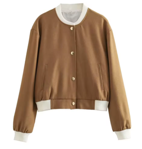 แจ็กเก็ตเลตเตอร์เมนของผู้หญิงแห้งเร็วสีพื้นสำหรับใช้กลางแจ้ง2025ใหม่ - Product Image 3