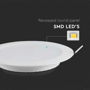 Faretto con pannello a LED rotondo 24W, bianco neutro, diametro 300mm, faretto a SKU-78681/da incasso - Product Image 3