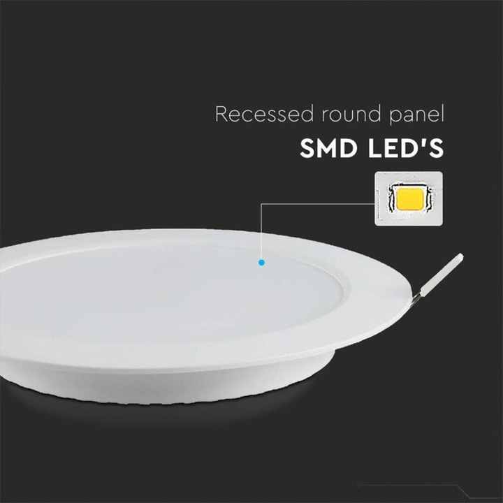 Faretto con pannello a LED rotondo 24W, bianco neutro, diametro 300mm, faretto a SKU-78681/da incasso