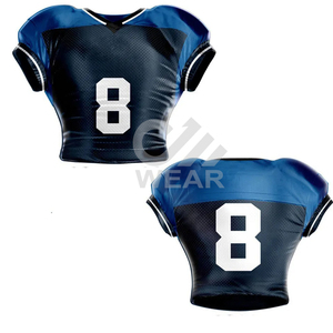 ชุดอเมริกันฟุตบอลคุณภาพดีที่สุด ออกแบบเองได้ พิมพ์ลายแบบซับลิเมชั่น แห้งเร็ว ระบายอากาศดี แขนสั้น ไซส์ใหญ่ - Product Image 4