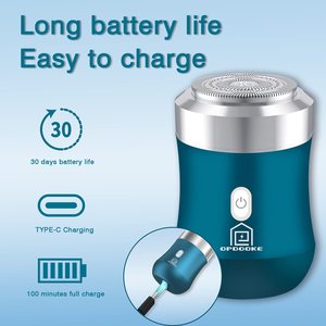Afeitadora Eléctrica para Hombre, Mini Afeitadora Rotativa con Batería de Larga Duración, Triple Cuchilla, Resistente al Agua IPX7, Tamaño de Viaje para Casa, Auto y RV - Product Image 5