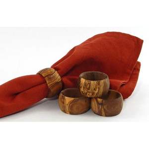 Porte-serviettes en bois fait main, vaisselle rustique pour la salle à manger à la maison et les mariages - Product Image 6